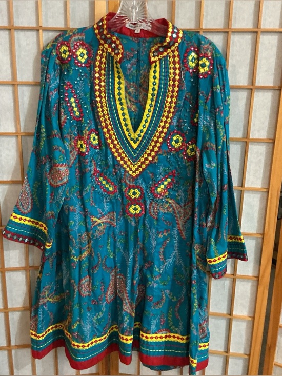 barbara gerwit Tops - BARBARA GERWIT FESTIVAL STYLE COTTON TUNIC